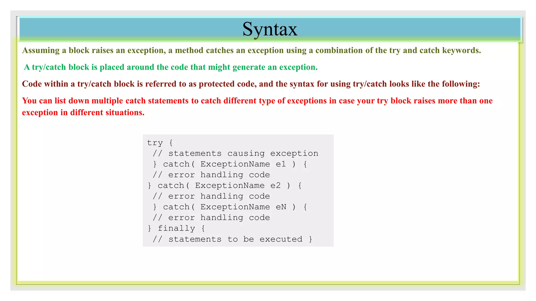 Exception Handling in C PPT