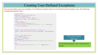 Exception Handling in C# | PPTX