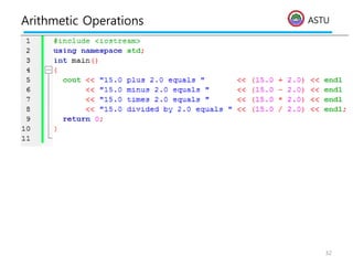 ASTU
Arithmetic Operations
32
 