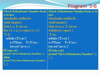 C lecture 4 nested loops and jumping statements slideshare | PPSX