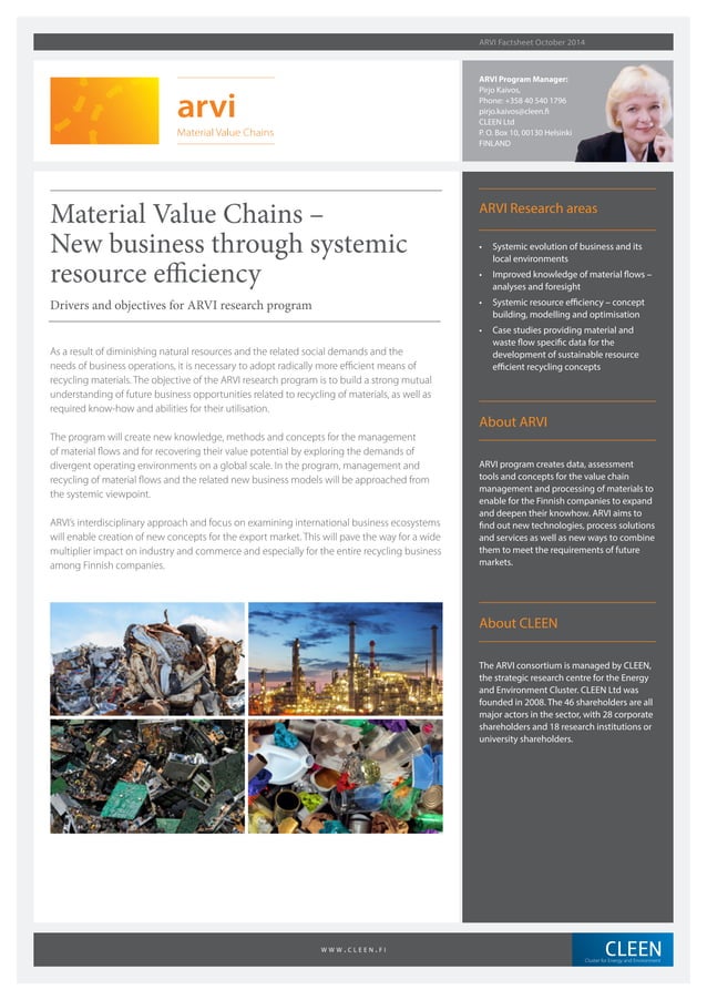 ARVI - Material Value Chains factsheet | PDF