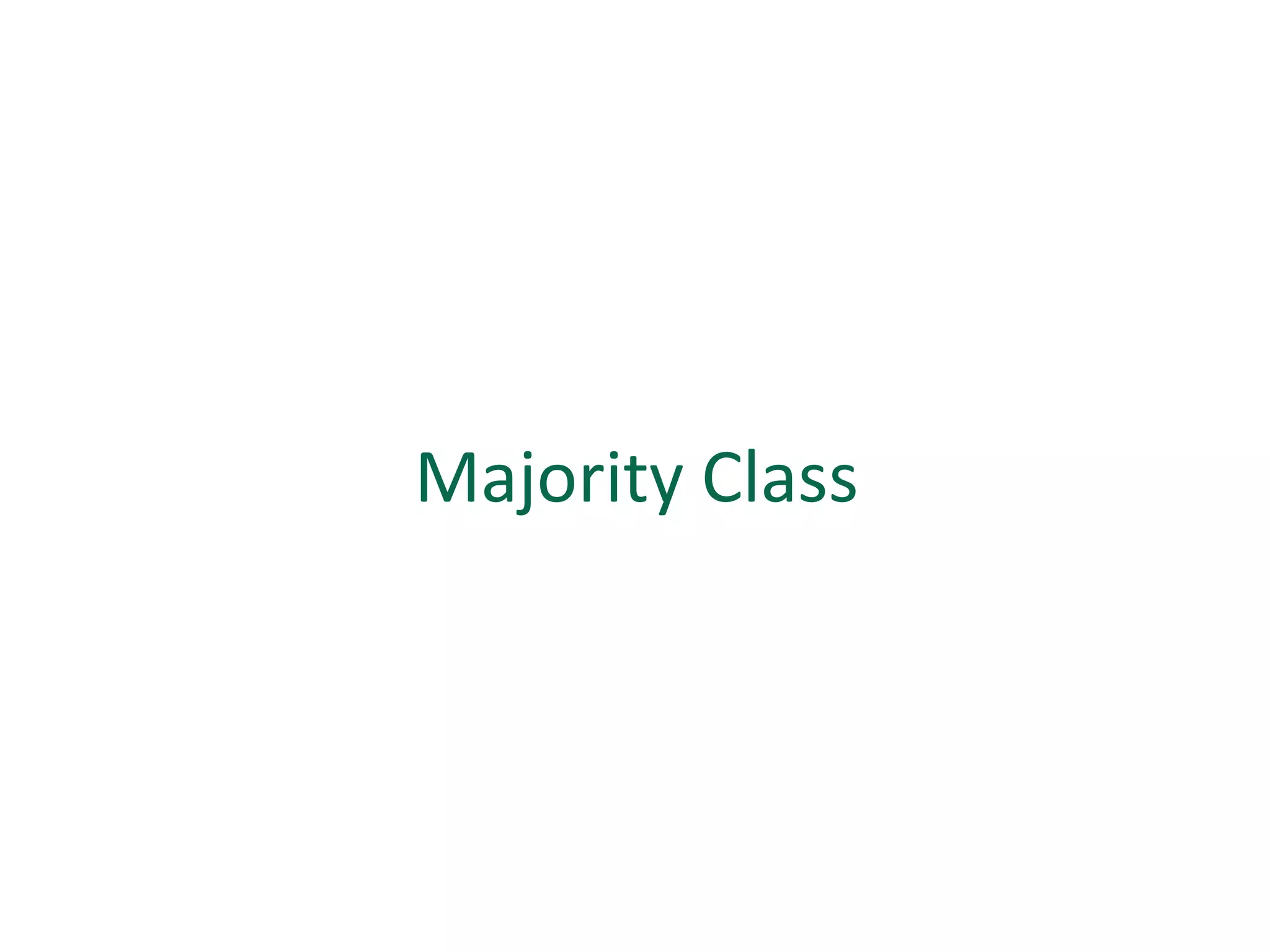 Majority Class
 