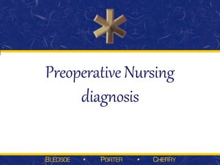 Preoperative Nursing
diagnosis
 