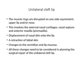 CLEFT LIP AND CLEFT PALATE- Embryology and management | PPTX