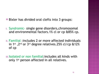 CLEFT LIP AND PALATE - etiology and managemnt | PPT