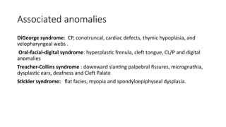 cleft lip and palate diagnosis and treatment modalities | PPTX