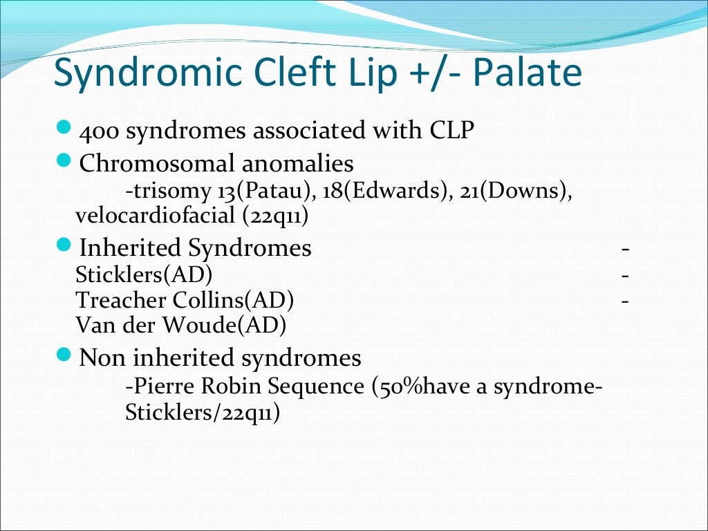 Cleft Lip And Palate Ppt