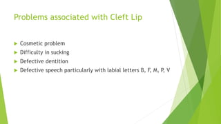 Cleft lip, Cleft palate & Spina bifida | PPTX