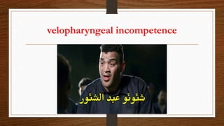 velopharyngeal incompetence
 