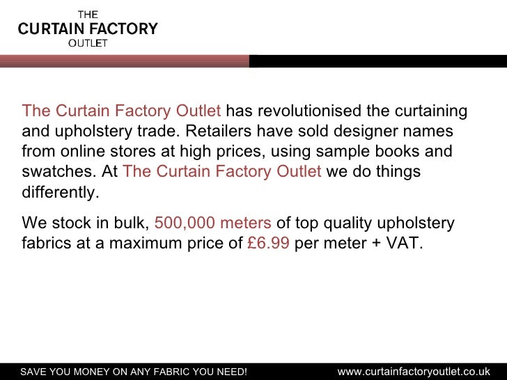 The Curtain Factory Outlet Designer Upholstery Fabrics Ready Made