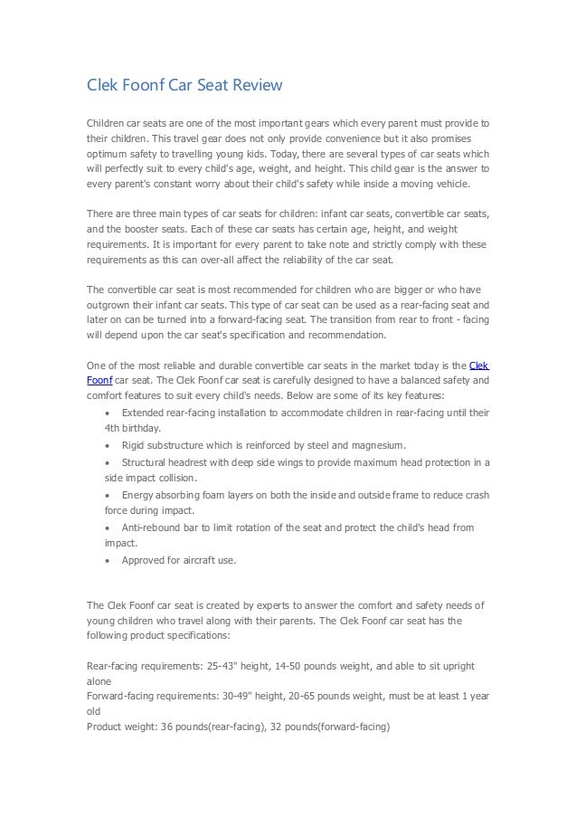 clek foonf weight limit