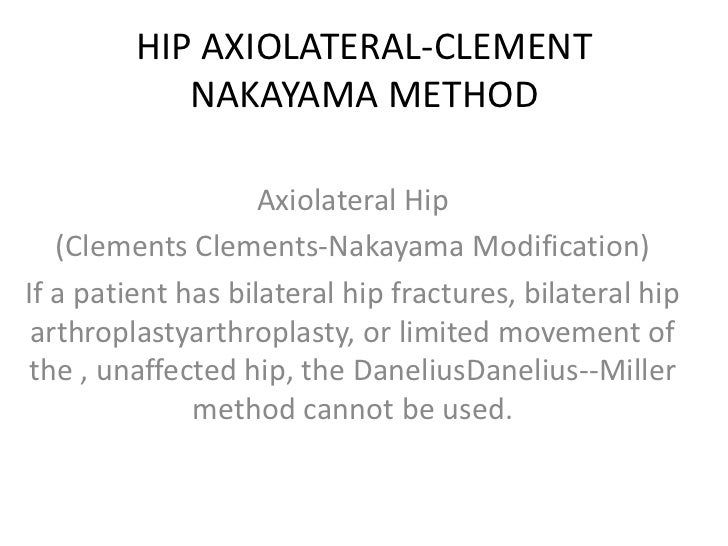 Clement nakayama method