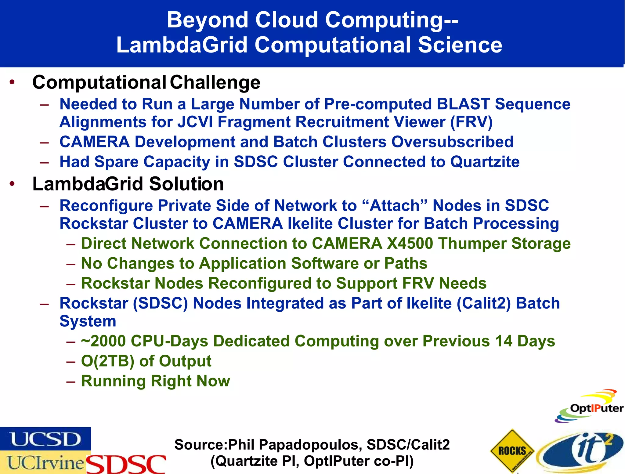 From the Shared Internet to Personal Lightwaves: How the OptIPuter is Transforming Scientific Research