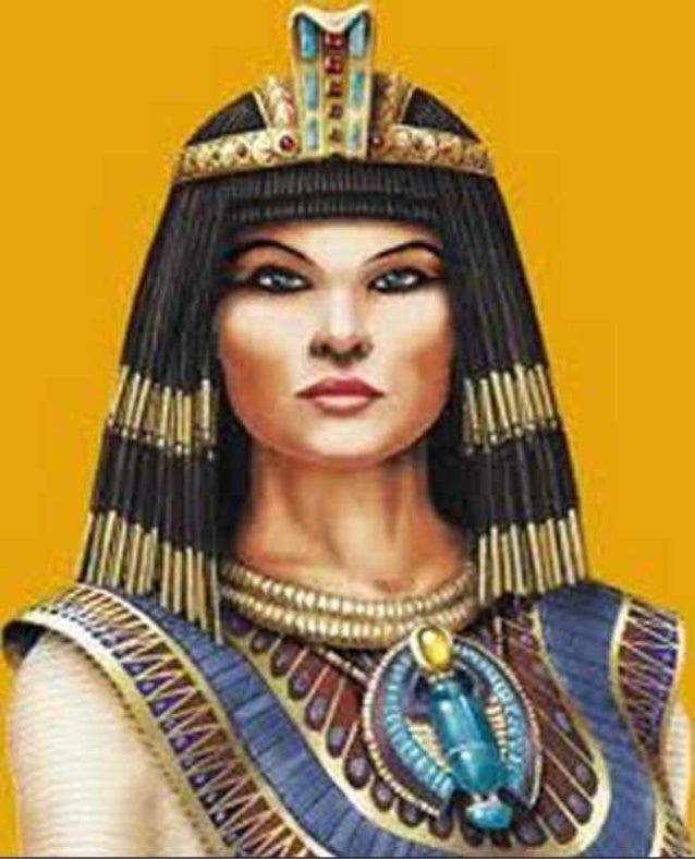 Egyptian Pharaoh Queen Cleopatra Holding Signs Of Pow