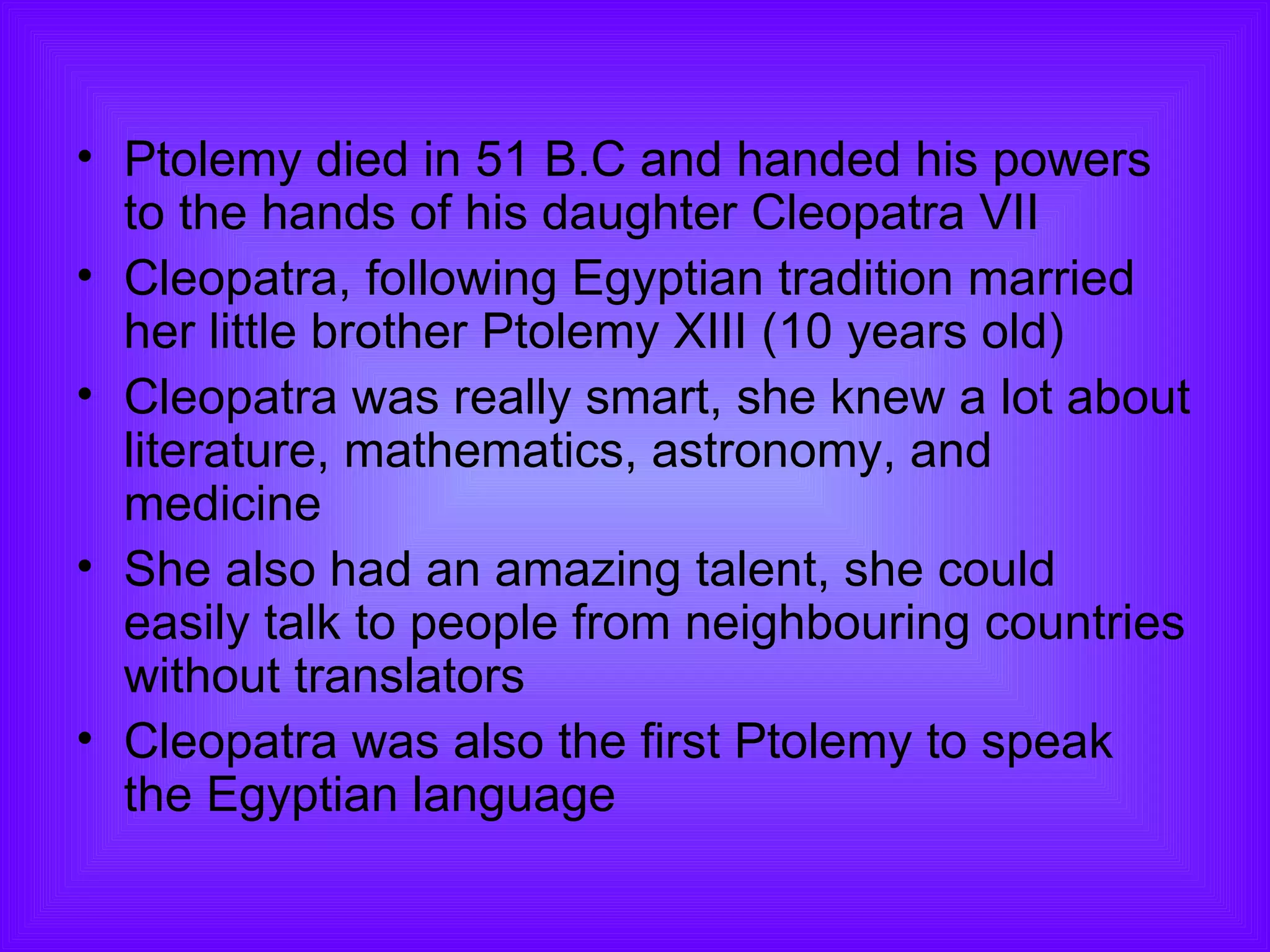 Cleopatra Math Cleopatra Vii | PPT