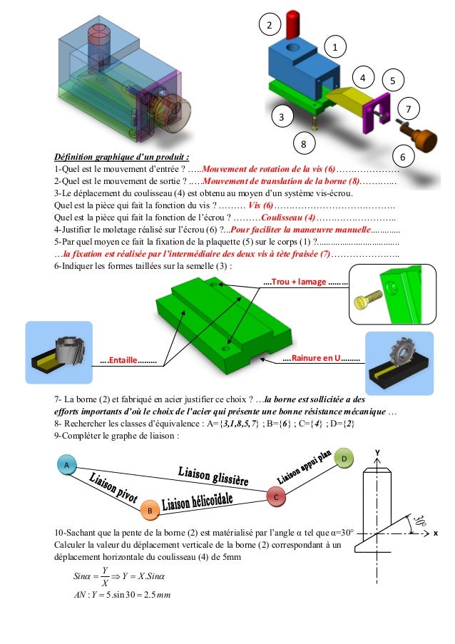 Câle réglable (corrigé)