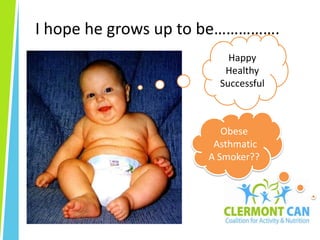 I hope he grows up to be…………….HappyHealthySuccessfulObese AsthmaticA Smoker??