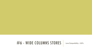 #6 - WIDE COLUMNS STORES Love Compatibility : 3.0%
 