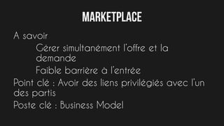 Slack
Beta lancée en août 2013, suite au
développement de l’outil pour un usage
interne
8 000 utilisateurs en 24h, 16 000 utilisateurs
quotidiens en 6 mois (février 2014, plus belle
croissance SaaS selon Marc Andreessen)
Février 2015 :135 000 clients pour 500 000
utilisateurs actif
 