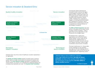 Service innovation & Cleveland Clinic

                                                                        Humanistic ...
