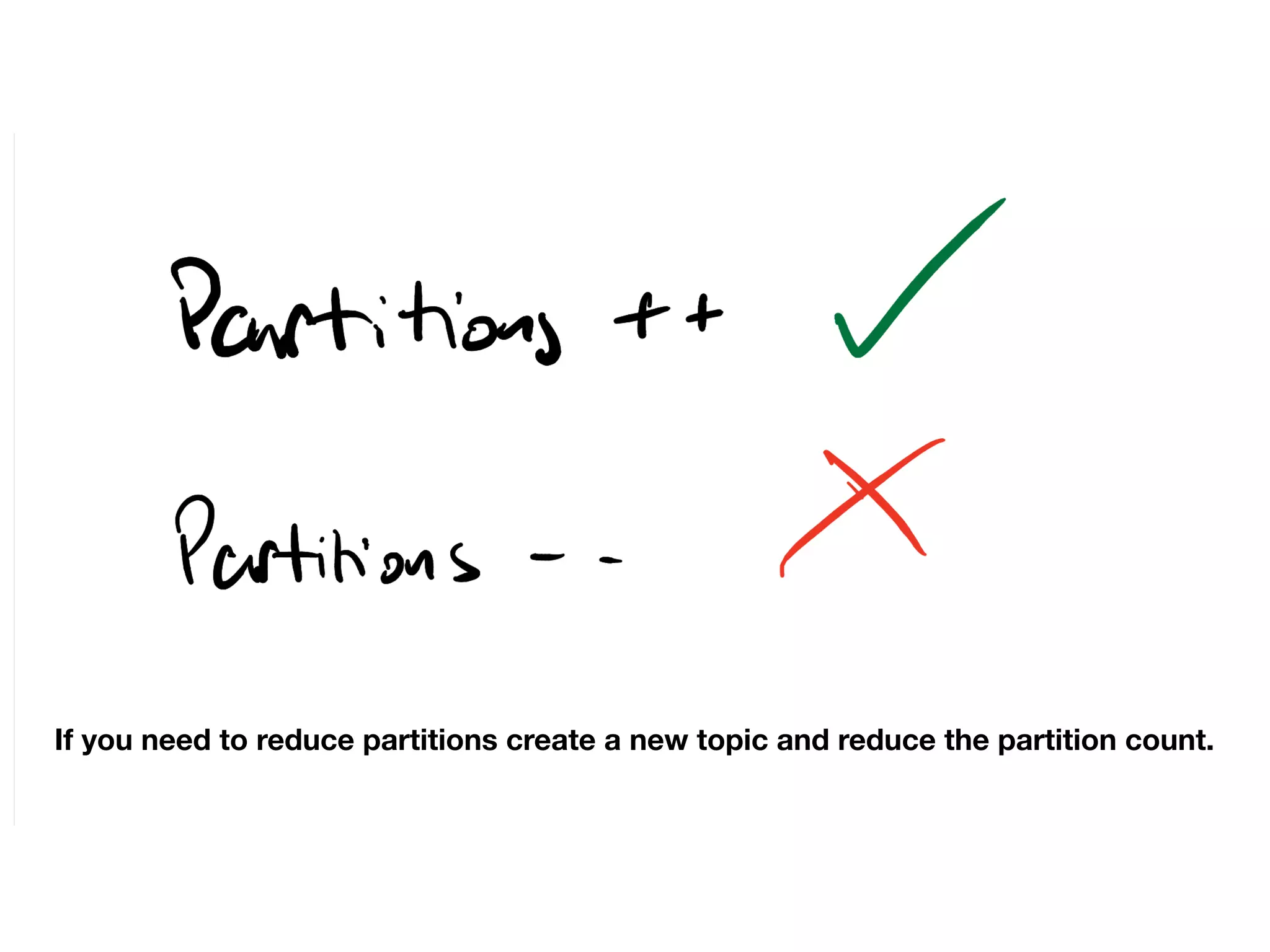 If you need to reduce partitions create a new topic and reduce the partition count.
 