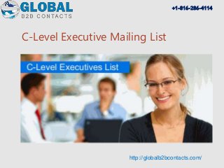 C-Level Executive Mailing List
http://globalb2bcontacts.com/
+1-816-286-4114
 