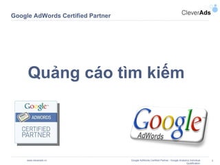 Google AdWords Certified Partner Quảng cáo tìm kiếm 