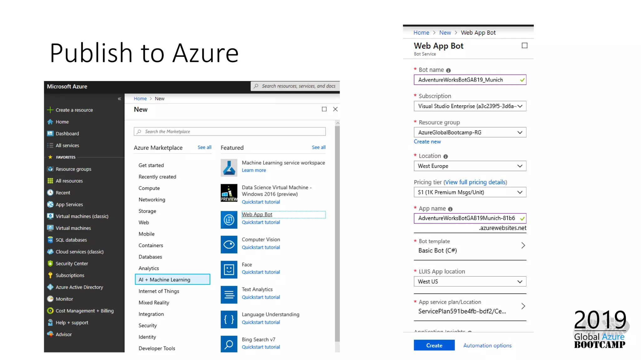 Publish to Azure
 