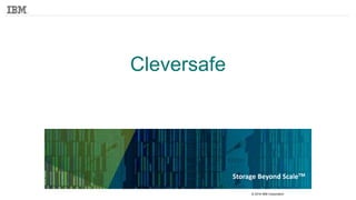 Cleversafe
Storage Beyond ScaleTM
© 2016 IBM Corporation
 