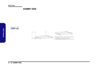 Part Lists

DUMMY ODD

A.Part Lists

Figure A - 10
DUMMY ODD

非耐落
志精

A - 12 DUMMY ODD

 