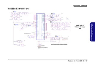 Schematic Diagrams

Robson S3 Power 6/6
M V DQ
D
2.8A 21
0m il

MV D D Q

*0 . 1u _ 10 V _X 5R _ 0 4
C 22 2

C 2 23

* 0. 1 u_ 1 0V _ X5 R _ 04

C 22 5

C 22 4

C 2 26

* 0. 1 u_ 10 V _X 5 R _0 4
* 0. 1 u_ 1 0V _ X5 R _ 04

C 23 2

C 23 3

*1 u_ 6 . 3V _ X5 R _ 04

C 24 8

C 2 35

C2 3 4

C 24 9

* 10 u_ 6. 3 V _0 8 _H 1 2 5

* 1u _6 . 3 V_ X 5R _ 0 4

C2 2 9

C 2 28

C 23 0

* 0. 1 u_ 1 0V _ X5 R _ 04

C 23 1

U 4D

*1 u_ 6 . V _ X5 R _0 4
3

* 1u _6 . 3V _ X5 R _ 04

C 25 2

C 25 1

*1 0u _6 . 3V _ 0 8_ H 12 5

*10 u _6 . 3V _ 08 _H 12 5

V DDR
V DDR
V DDR
V DDR
V DDR
V DDR
V DDR
V DDR
V DDR
V DDR
V DDR
V DDR
V DDR
V DDR
V DDR
V DDR
V DDR

1# 1
1# 2
1# 3
1# 4
1# 5
1# 6
1# 7
1# 8
1# 9
1# 10
1# 11
1# 12
1# 13
1# 14
1# 15
1# 16
1# 17

P CIE _ V DDR# 1
P CIE _ V DDR# 2
P CIE _ V DDR# 3
P CIE _ V DDR# 4
P CIE _ V DDR# 5
P CIE _ V DDR# 6
P CIE _ V DDR# 7
P CIE _ V DDR# 8

1 . 8V _ R E G
V D D C _C T
L7 9

*1 u_ 6. 3 V _X 5R _0 4

* H C B 1 60 8K F -1 21 T2 5
C 2 61

* 0. 1 u_ 10 V _X 5 R _0 4
C 26 3

C 26 2

C 26 4

AA2 0
AA2 1
AB2 0
AB2 1

C 2 65
*1 u _6 . 3V _ X5 R _ 04

L EL
EV
T NSL ION
RA AT
V D D _ C T #1
V D D _ C T #2
V D D _ C T #3
V D D _ C T #4

P CIE _ V DDC# 1
P CIE _ V DDC# 2
P CIE _ V DDC# 3
P CIE _ V DDC# 4
P CIE _ V DDC# 5
P CIE _ V DDC# 6
P CIE _ V DDC# 7
P CIE _ V DDC# 8
P CIE _ V DDC# 9
P C I E _V D D C #1 0
P C I E _V D D C #1 1
P C I E _V D D C #1 2

C
ORE

3. 3 V S _GP U
I
/O

*1 u _6 . 3V _ X5 R _ 04
V C
DD _CT+V R
DD 4

* 1u _6 . 3V _ X 5R _ 04

187m 1
A 0mil

C 27 7

C 27 6
*1 0u _ 6. 3 V _0 8_ H 1 25

C 27 8

AA1 7
AA1 8
AB1 7
AB1 8

C 2 79

*1 u_ 6. 3 V _X 5 R _0 4

3.3V
S_G U
P
60m 4m
A
il

V DD R4
V1 2
Y1 2
U1 2

* 1u _6 . 3V _ X 5R _ 04
V DDR4

AA1 1
AA1 2

* H C B 1 60 8K F -1 21 T2 5
C 29 0

C 2 91

V1 1
U1 1

*0 . u _1 0V _ X5 R _ 04
1

*1 u _6 . 3V _ X5 R _ 04

V D D R 4# 1
V D D R 4# 2
V D D R 4# 3
N C #1
N C #2

POWER

L8 0

V D D R 3# 1
V D D R 3# 2
V D D R 3# 3
V D D R 3# 4

N C #3
N C #4

M CL
EM K
L1 7
L1 6
P C I E _ VD D R _ VG A
A M3 0

V DDC# 1
V DDC# 2
V DDC# 3
V DDC# 4
V DDC# 5
V DDC# 6
V DDC# 7
V DDC# 8
V DDC# 9
V D D C #1 0
V D D C #1 1
V D D C #1 2
V D D C #1 3
V D D C #1 4
V D D C #1 5
V D D C #1 6
V D D C #1 7
V D D C #1 8
V D D C #1 9
V D D C #2 0
V D D C #2 1
V D D C #2 2
V D D C #2 3

BI F _ V D D C # 1
BI F _ V D D C # 2

R 21
U 21

N C _MP V 1 8

C 2 43

C 2 42

C 24 5

C 2 44

*1 u_ 6. 3 V _X 5R _0 4 * 1u _6 . 3V _ X5 R _ 04

*1 0u _ 6. 3 V _0 8_ H 1 25
*1u _ 6. 3 V _X 5R _0 4

1
.0V_R G
E
2 80m
A
il

C 2 53

C 2 55

C 25 4

* 1u _6 . 3 V_ X 5R _ 0 4

C 2 56

*1 u_ 6. 3 V _X 5R _0 4

*1 u_ 6. 3 V _X 5 R _0 4

VD DC
1 . 0V _ R E G
C2 5 8

C 25 7

*1 u_ 6. 3 V _X 5R _0 4

*1 u_ 6. 3 V _X 5 R _0 4

C 8 37
+
* 22 0u _ 4V _ V_ A

C2 6 0

C2 5 9

*1 0u _6 . 3 V_ 0 8_ H 1 25

*1 u_ 6. 3 V _X 5R _0 4

* 1u _6 . 3 V_ X 5R _ 0 4

VD C
D
12.9A 5
20mil
* 1u _6 . 3 V_ X 5R _ 0 4
C 2 66

C 26 7

*1 u_ 6. 3 V _X 5R _0 4
C 2 69

C2 6 8

*1 u_ 6. 3 V _X 5 R _0 4
C 27 1

C 2 70

C 27 2

V DDC

* 1u _6 . 3 V_ X 5R _ 0 4
C 27 3

C 2 74

C 27 5
*1 u_ 6. 3 V _X 5R _0 4

*1 u_ 6 . 3V _ X5 R _ 04
*1u _ 6. 3 V_ X 5R _ 0 4
C 2 80

* 1u _6 . 3V _ X5 R _ 04
C2 8 2

C 28 1

*1 u _6 . 3V _ X5 R _ 04

*1 u_ 6. 3 V _X 5R _0 4
C2 8 7

*1 u_ 6. 3 V _X 5R _0 4

C 3 01

C 3 00

C 28 9

* 1u _6 . 3V _ X 5R _ 04

*1 0 u_ 6. 3 V _0 8 _H 1 25

*1 0u _ 6. 3 V _0 8_ H 1 25

C 2 88

*1 u _6 . 3V _ X5 R _ 04 *1 u_ 6. 3 V _X 5R _0 4

*1u _ 6. 3 V _X 5R _0 4

C 2 99

C 2 98
*1 0u _ 6. 3 V _0 8_ H 1 25

*1u _6 . 3 V_ X 5R _ 0 4
C 2 84

C 2 83

*1 u _6 . 3V _ X5 R _ 04

*1 u_ 6 . 3V _ X5 R _ 04

C 3 02
*1 0u _ 6. 3 V _0 8_ H 1 25

C3 0 3

Sheet 12 of 41
Robson S3 Power
6/6

*1 0 u_ 6. 3 V _0 8_ H 1 25

* 10 u_ 6. 3 V _0 8 _H 1 25

See Not e 1
C 30 4

S P V 18

I LAT
SO ED
C E I V DDCI# 1
OR /O
V DDCI# 2
V DDCI# 3
V DDCI# 4
V DDCI# 5
V DDCI# 6
V DDCI# 7
V DDCI# 8

S P V 10

J7
SPVSS

* 1u _6 . 3V _ X 5R _ 04
S H OR T

C2 4 1

* 0. 1 u_ 1 0V _ X5 R _ 04

*H C B1 6 08 K F- 1 2 1T 25

B I _ V DDC
F

P
LL

H7
H8

C 24 0

*0 . 1u _ 10 V _X 5R _0 4

AA1 5
N 15
N 17
R 13
R 16
R 18
Y 21
T12
T15
T17
T20
U 13
U 16
U 18
V2 1
V1 5
V1 7
V2 0
Y 13
Y 16
Y 18
M 11
M 12

S P V1 8
1. 0 V _R E G
*10 u _6 . 3V _ 08 _H 12 5
L8 1
C 3 07 C 30 8
* H C B 16 0 8K F -12 1 T2 5
C 30 6
N C1
*0 . 1 u_ 10 V _X 5R _0 4

L78

N C _V S S R H A

MP V 18
L8

L23
L24
L25
L26
M 22
N 22
N 23
N 24
R 22
T22
U 22
V2 2

1 . 8V _ R E G

400m 20mil
A

N C _V D D R H A

P C I E _ P VD D

Fo r Se ym o u r,PCIE_ PV DD i s PC I _ VDDR
E

AB2 3
A C2 3
A D2 4
AE2 4
AE2 5
AE2 6
AF2 5
A G2 6

SPVSS

*1 u _6 . 3V _ X5 R _ 04
M
M
M
M
M
M
M
N

13
15
16
17
18
20
21
20

C3 0 5
*1 u _6 . 3V _ X5 R _ 04
V DDCI
V DDC

V DC
D I
2A80m
il
*1 u _6 . 3V _ X5 R _ 04
C 3 09

C 3 10

L 82
C 31 1

C 3 12

*H C B1 6 08 K F -12 1T 25
0. .1 @2 (D ) ?? DD
9-1 2V A DR3
(G R5)
*1 u_ 6 . V _ X5 R _0 4
3
Wa ing el
rn :S ect t co ect B d t
he rr
ea o
*1 u_ 6. 3 V _X 5R _0 4
su ort e ect V I cur nt S
pp
xp ed DDC
re . ee
da boo fo d ai
ta k r et ls.
C3 1 3

C 3 14

*1 u_ 6 . 3V _ X5 R _ 04
* 1u _6 . 3 V_ X 5R _ 0 4

*1 u_ 6. 3 V _X 5 R _0 4

*R OB S ON X T S3
MP V 18

(Pa r k : 1 . V @7 5 m A M PV 1 8 )
8
L8 3
C 3 20
C 31 7
C 3 21
*H C B 1 60 8 K F-1 2 1T 25
*1 0u _6 . 3 V_ 0 8_ H 1 25

C 3 15

*1 u _6 . 3V _ X5 R _ 04
* 0. 1 u_ 1 0V _ X5 R _0 4

(1 .8 V @7 5 m A SPV 1 8
)
L84
C 32 2
*H C B 1 60 8K F -1 21 T2 5

SP V 1 8
C 32 3

*1 0u _6 . 3 V_ 0 8_ H 1 25

C 3 24
* 0. 1 u_ 10 V _X 5 R _0 4

*1u _ 6. 3 V _X 5R _ 0 4
SPVSS

*1 0u _ 6. 3 V _0 8_ H 1 25

N ote 1
B F _ V DDC
I
R 16 4

C 3 16
*1 0u _ 6. 3 V _0 8_ H 1 25

V DDC
* 10 mi l_ s ho rt

1. N BAC Suppo rt:
o
O
BIF_VD
DC sho rts with VDDC if
BACO is not su ppor ted
2. BACO Su pport :

VDDCI and VDDC share one commo n regulator

Refer to the BACO r eferen ce schem atics/Application
no te for de t ila bout BIF_VDDC Rail if BACO is
a
Suppo rted

Robson S3 Power 6/6 B - 13

B.Schematic Diagrams

* 10 u_ 6. 3 V _0 8 _H 1 2 5

P C E _ V D D R _ V GA
I

PC
IE
H1 3
H1 6
H1 9
J1 0
J2 3
J2 4
J9
K1 0
K2 3
K2 4
K9
L1 1
L1 2
L1 3
L2 0
L2 1
L2 2

C 2 38

*10 u _6 . 3V _ 08 _ H 12 5

P _VD R
CIE
D

M I/
EM O

*1 u_ 6 . 3V _ X5 R _ 04

*0. 1 u _1 0V _ X5 R _ 04

*1 u_ 6. 3 V _X 5 R _0 4
* 1u _6 . 3 V_ X 5R _ 0 4

*0 . 1 u_ 10 V _X 5 R _0 4

C 22 7

*0 . 1 u_ 10 V _X 5 R _0 4

 