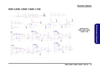 Schematic Diagrams

5VS/ 3.3VS/ 1.8VS/ 1.5VS/ 1.1VS
VI N
VA

VIN

V IN 1

3 .3 V

V IN 1
R8 1 0

PU 1
V A

*1 2 K _ 06

V IN
29

P R 2 10

M_ B T N #
29

8
VA

7
V IN

1 K _ 04

6
M _B T N #

1K _ 0 4

R5 6 3

D D _ ON _L A T C H

D D_ O N

P R1 8

P W R_ S W #

4

PC 6
2 7 , 29 , 3 1

1 K_ 0 4

P W R_ S W # 2 7

ON
D
D_ON"L" T O
"H FR
" OM EC

PC 7

PC 8

C 7 79

0 . 1 u_ 5 0 V _Y 5 V _ 06

12 /6

V IN1

2
3

1 K_ 0 4

P R 2 11

A P _ ON

1

0 . 1 u _5 0 V _ Y 5 V _ 0 6

0 . 1 u_ 5 0 V _ Y 5 V _ 0 6

0 . 0 1 u _1 6 V _ X7 R _0 4

5
I N S TA N T -ON

GN D

PR 3

10 0 K _ 0 4

V DD 3

P 2 8 0 8B 0
S Y S 5V

5V

S Y S 5V

PR 4
1 0 K_ 0 4

SY S5 V

P R5
1 0 K_ 0 4

P R6
10 K _ 0 4

ON

ON
D D _ ON #

0 . 0 1 u_ 1 6 V _X 7 R _0 4

0. 0 1 u _1 6 V _ X 7R _ 04

P Q1 A
M TD N 7 0 0 2Z H S 6 R

SU SB

S US C

0 . 01 u _ 1 6V _ X 7 R _ 0 4

D D_ O N#

2 9 , 3 2 , 33
P Q1 B
M TD N 7 0 0 2Z H S 6 R

O
N

D

S US B

D

5G
4

PR 7

1 6 , 27 , 3 2

PC 1 0

P C1 1

S US C #
S

1 6, 1 9 , 2 6 , 27 S U S B #

* 0. 1 u _ 16 V _ Y 5V _ 0 4

S
* 0. 1 u _ 16 V _ Y 5V _ 0 4

* 0 . 1u _ 1 6 V _Y 5 V _ 04

P R9

PR 8
10 0 K _ 04

1 0 0K _0 4

C7 8 3

C 78 4

0. 01 u _ 16 V _ X 7 R _ 0 4

1 0 0 K _0 4

0 . 0 1u _ 1 6V _X 7 R _ 0 4

ON
ON

ON

5VS

5V

S Y S 1 5V
V DD 5

3A

3A

1.5VS

NM O S
PQ 4 A
M TN N 2 0 N 0 3 Q8
2
1

V DD 5

5V

8
7

5V S

S Y S 15 V

P R1 1

Po
wer Pl
ane

1 .5 V

P Q 5A
*M T N N 20 N 03 Q 8
2
1

8
7

P R1 2

1 M_ 0 4

N M OS
1 . 5V S

*1 M_ 0 4

P C1 2

P C2 2 5

P R 2 06

0. 1 u _ 16 V _ Y 5V _ 0 4

1 0u _ 1 0V _Y 5 V _0 8

1 0 0 _1 % _ 04

PC1 3

5

2

D

P Q1 3
* MT N 70 0 2 Z H S 3

G

S US B

*0 . 1 u_ 1 0 V _ X7 R _0 4
6

S

1
2

10/20

PJ 2

P J1

* 1 00 _ 1 % _0 4

P Q 5B
*M TN N 2 0 N 0 3 Q8

P C1 9

4 70 p _ 50 V _ X 7 R _ 0 4

G

47 0 p _ 50 V _ X 7 R _ 0 4
6

PQ 6 0
M TN 7 00 2 Z H S 3

G

1

D D _O N #

S US B

6

5

5

P R1 4

*1 0 u_ 1 0 V _ Y 5 V _ 08

S

P C1 7

P C1 8
P Q6 1
MT N 7 0 0 2Z H S 3

S

P Q3 B
M T N N 20 N 03 Q 8

P Q4 B
M TN N 2 0 N 0 3 Q8

D

10 0 _ 1% _ 0 4

4

P R2 0 7

1 0 u _1 0 V _ Y 5 V _ 0 8
D

4

P C 2 27

0 . 1 u_ 1 6 V _Y 5 V _ 04

3

P C 22 6

4

1M _ 04

P C1 4

*0 . 1 u _1 6 V _ Y 5 V _ 0 4

3

P R1 0

8
7

P Q3 A
MT N N 20 N 03 Q 8
2
1

3

S Y S 15 V

Sheet 30 of 41
5VS/ 3.3VS/ 1.8VS/
1.5VS/ 1.1VS

4 0 m il
SU SB

4 0m i l

3 2, 3 3 , 3 4 , 36

O
N

ON

1.1VS

3 .3 V

3A

8
7

P Q6 A

1 M_ 0 4

P R1 6

P C2 1

PR 1 9

0. 1 u _ 1 6V _ Y 5V _0 4

1 0 u _1 0 V _ Y 5 V _ 0 8

1 0 0 _1 % _ 04

3

P C2 2

P C 2 29

P R2 0 8

0 . 1 u_ 1 6 V _Y 5 V _ 04

1 0 u _1 0 V _ Y 5 V _ 0 8

10 0 _ 1% _ 0 4

5

5

PQ 7
MT N 70 0 2 Z H S 3

G
S

SU SB

2 20 0 p _ 50 V _ X 7 R _ 0 4

G

PQ 1 0
M TN 7 00 2 Z H S 3

6

D

4
P C 26

P Q6 2
MT N 7 0 0 2Z H S 3

SU SB

0 . 0 1 u_ 1 6 V _ X7 R _0 4
P Q9 B
MT N N 2 0N 0 3Q 8

S

G

ON

1 2/8

6

S

22 0 0 p _5 0 V _ X 7R _ 04

D D _ ON #

1 0 0_ 1 % _0 4

P Q6 B
M T N N 20 N 03 Q 8

6

5

D

4

P Q8 B
M T N N 20 N 03 Q 8

P R 15

1 0 u_ 1 0 V _ Y 5 V _ 0 8

PC 2 0

3

P C 22 8

PC 1 6

0 . 1 u _ 16 V _ Y 5 V _ 0 4

1 M_ 0 4

P C2 5

P C1 5

P R 17

Po
wer Pl
ane

1M _ 04

1 .1 V S

M T N N 20 N 03 Q 8
2
1

3

P Q8 A
MT N N 20 N 03 Q 8
2
1

P Q9 A
MT N N 2 0N 0 3Q 8
2
1

PR 1 3

8
7

D

8
7

V D D3

3. 3 V S

1 . 1V

4

V DD 3

3A

SY S1 5 V

NM O S
S Y S 1 5V

S Y S 15 V

NM O S

3.3VS

3.3V

ON

5VS/ 3.3VS/ 1.8VS/ 1.5VS/ 1.1VS B - 31

B.Schematic Diagrams

1

PC 9
S

3 3, 3 5

P Q2
MT N 7 0 0 2 Z H S 3

G
2G

27 , 2 9 , 3 1 D D _ ON

3. 3 V S

S US C

3 2 , 3 3 , 34 , 3 6
D

C7 8 2

3

C7 8 1

6

C 78 0

 
