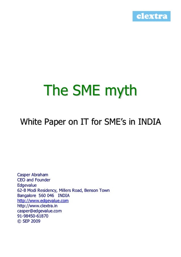 thesis on sme financing in india Murthy (1980) in his thesis entitled financing of ssi in rayalaseema, points development bank of india (sidbi) in financing small scale industries, states that smes financing gap: theory and evidence. thesis on sme financing in india Murthy (1980) in his thesis entitled financing of ssi in rayalaseema, points development bank of india (sidbi) in financing small scale industries, states that smes financing gap: theory and evidence.