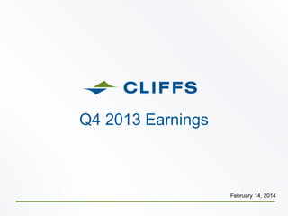 Q4 2013 Earnings

February 14, 2014

 