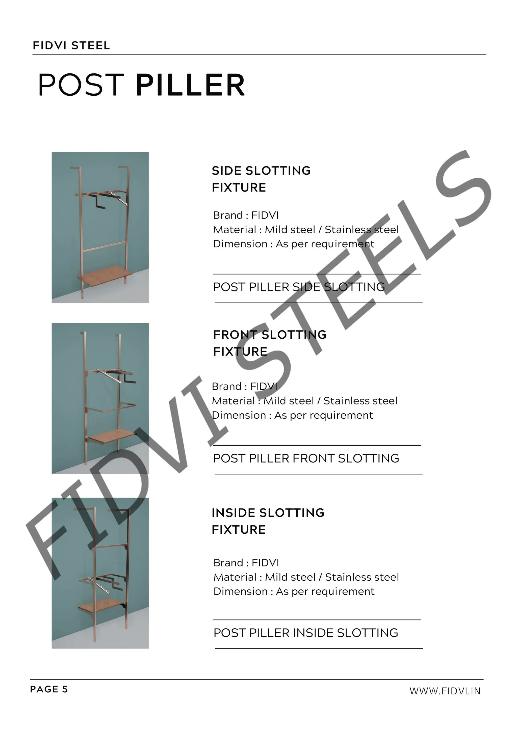 Logue Rack Clothing Display Racks Catlogue - Fidvi Steel | PDF