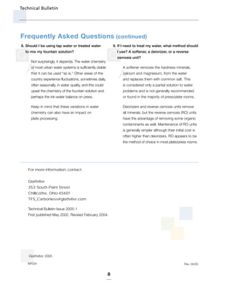 Carbonless Fountain Solutions/PH