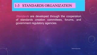 TCP/IP Protocol Suite
9
1-3 STANDARDS ORGANIZATION
Standards are developed through the cooperation
of standards creation c...