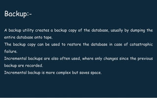 DATABASE ADMINSTRATION | PPTX
