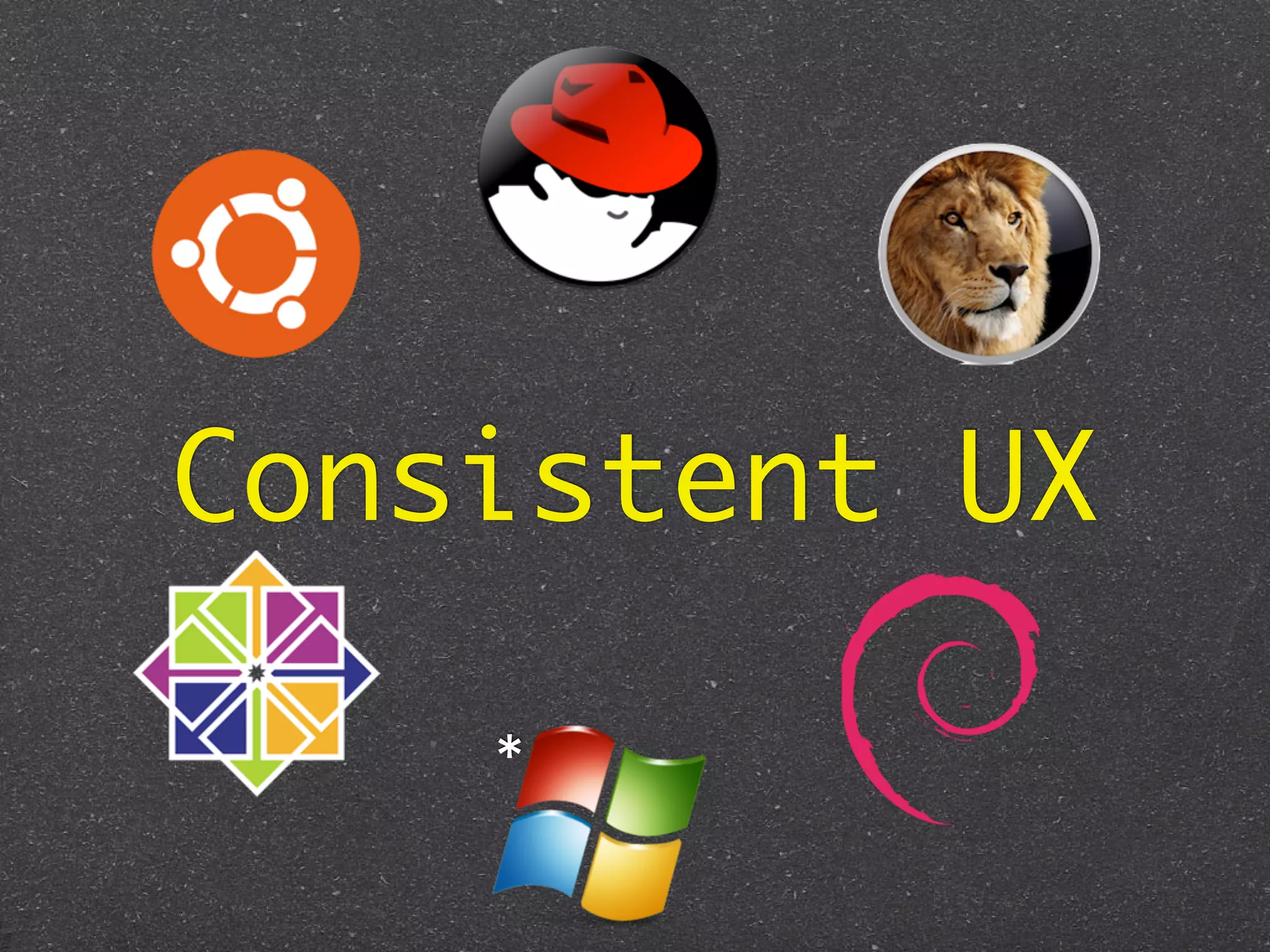 Consistent UX

    *
 