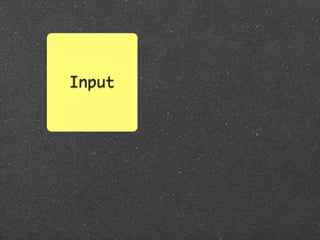 Input
 