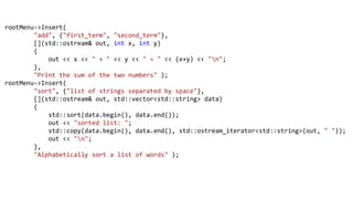 Add an interactive command line to your C++ application | PPTX