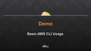 Demo
Basic AWS CLI Usage
 