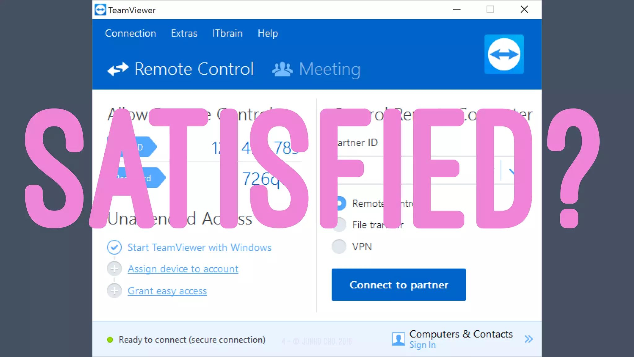 SATISFIED?
4 — © Junho Cho, 2016
 