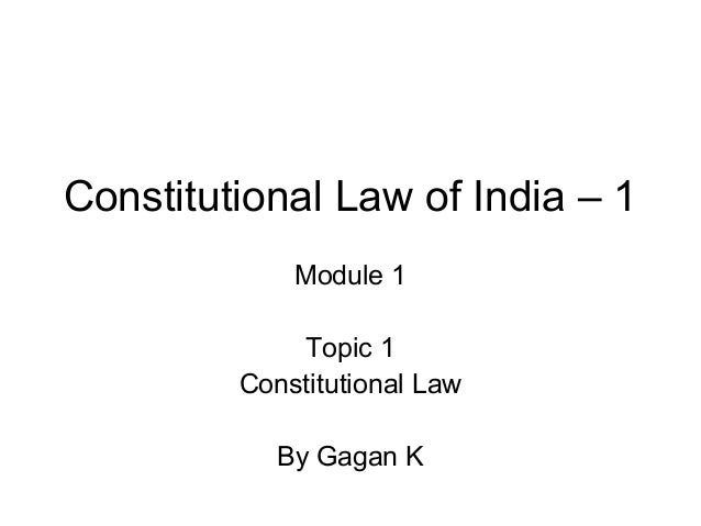 Constitutional law of india notes pdf