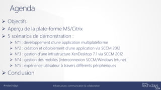 Introduction
 Microsoft et Citrix sont partenaires depuis WinFrame pour Windows
NT 3.51 et nous avons des intégrations tr...