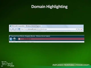 19 
Domain Highlighting 
 