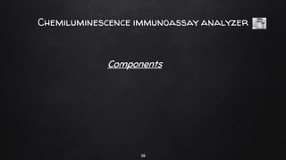 Chemiluminescence immunoassay analyzer
Components
28
 