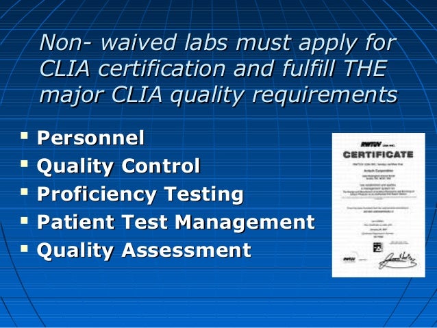 Clia final regulations