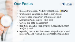 Wearables
Expected Values in 2019 – 2 years
$53.2 billion U.S.D
More than ten times its value five years prior.
Indicating a fast growing personal health
accountability and device acceptance
 