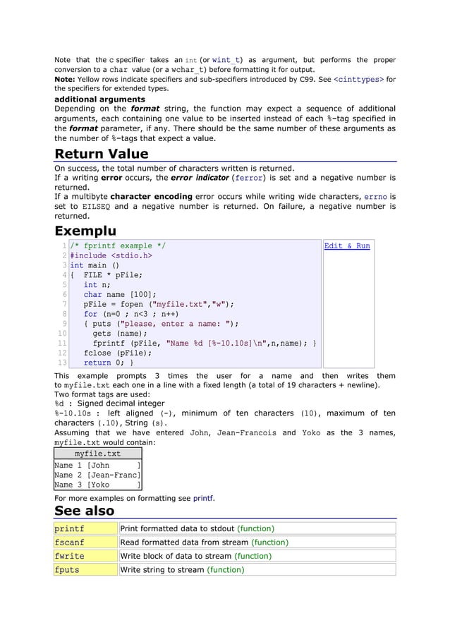 C library for input output operations.cstdio.(stdio.h) | PDF